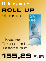 Angebot: Roll Up Display inkl. Digitaldruck 155,29 EUR